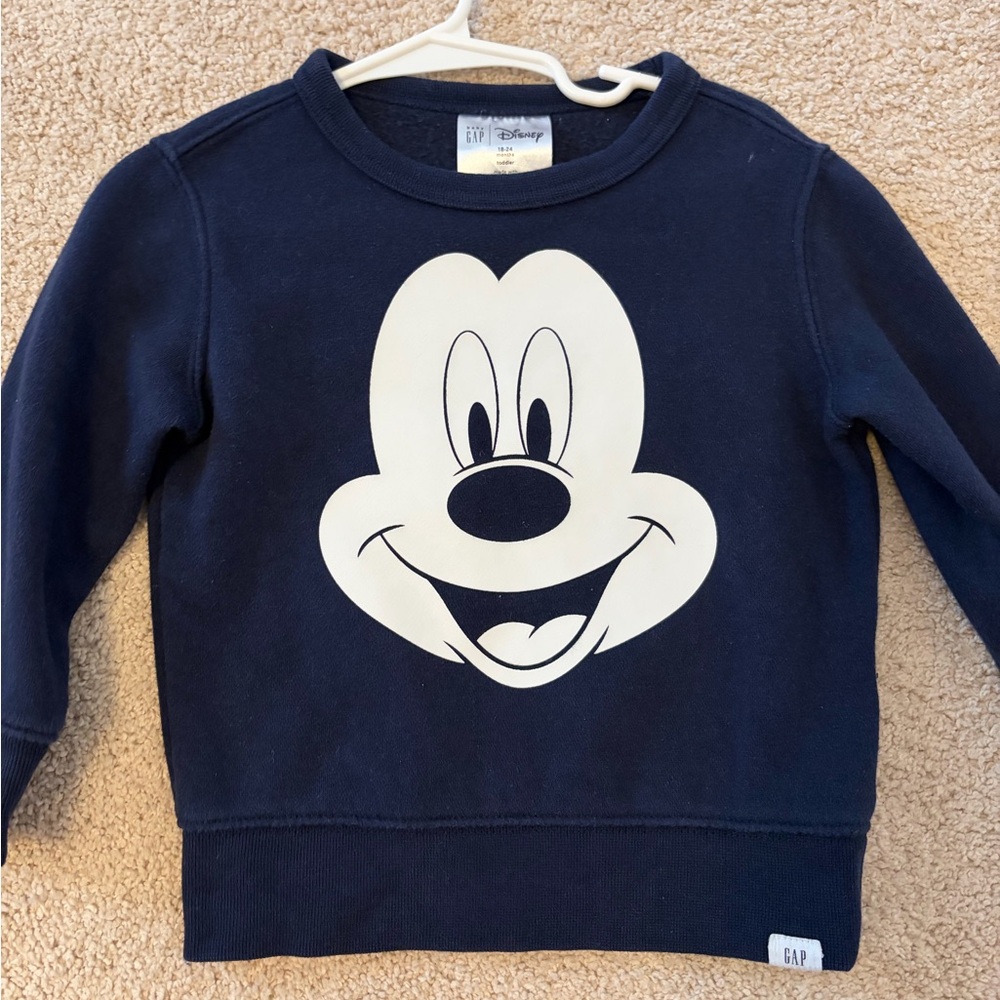 GAP x Disney 18-24m Navy Mickey Mouse Sweatshirt